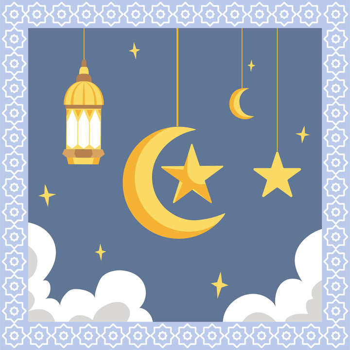 Lil Crescent 6-in-1 Muslim Cube Puzzle Ramadan lantern and crescent moon scene assembled — Islamic seasonal learning toy for Muslim children ages 3 to 6